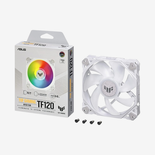 ASUS TUF Gaming TF120 ARGB Ventola per Case 120mm Cuscinetto Fluidodinamico Aura SYNC Durata 250.000 Ore